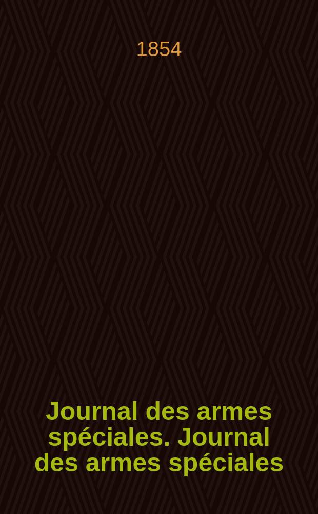 Journal des armes spéciales. Journal des armes spéciales