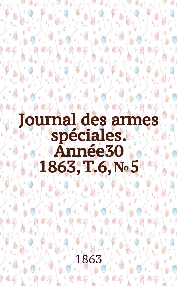 Journal des armes spéciales. Année30 1863, T.6, №5