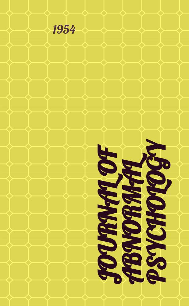 Journal of abnormal psychology : A publ. of the Amer. psychol. assoc. Vol.49, №4(Pt.2) : Psycholinguistics