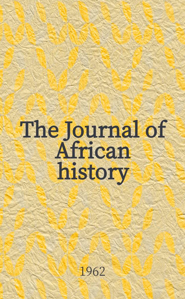 The Journal of African history