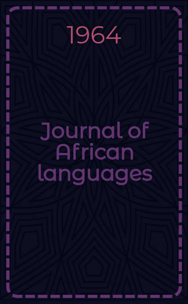 Journal of African languages