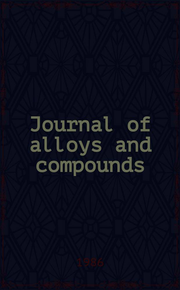 Journal of alloys and compounds : An interdisciplinary j. of materials science and solid-state chemistry and physics. Vol.122 : Proceedings of Actinides 85