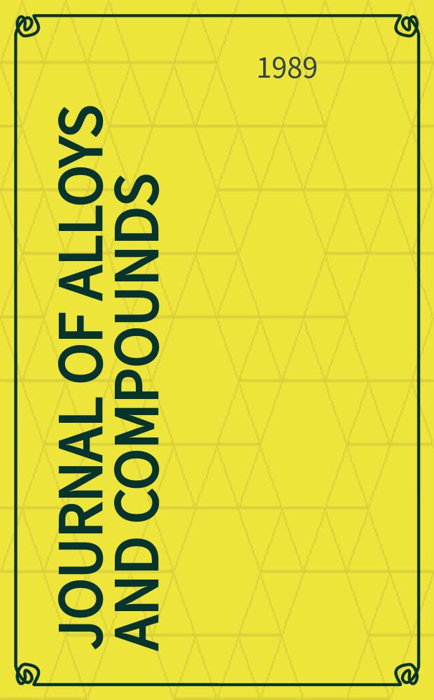 Journal of alloys and compounds : An interdisciplinary j. of materials science and solid-state chemistry and physics. Vol.151 : symposium on high temperature superconductors - preparation and applications (1988; Strasbourg)