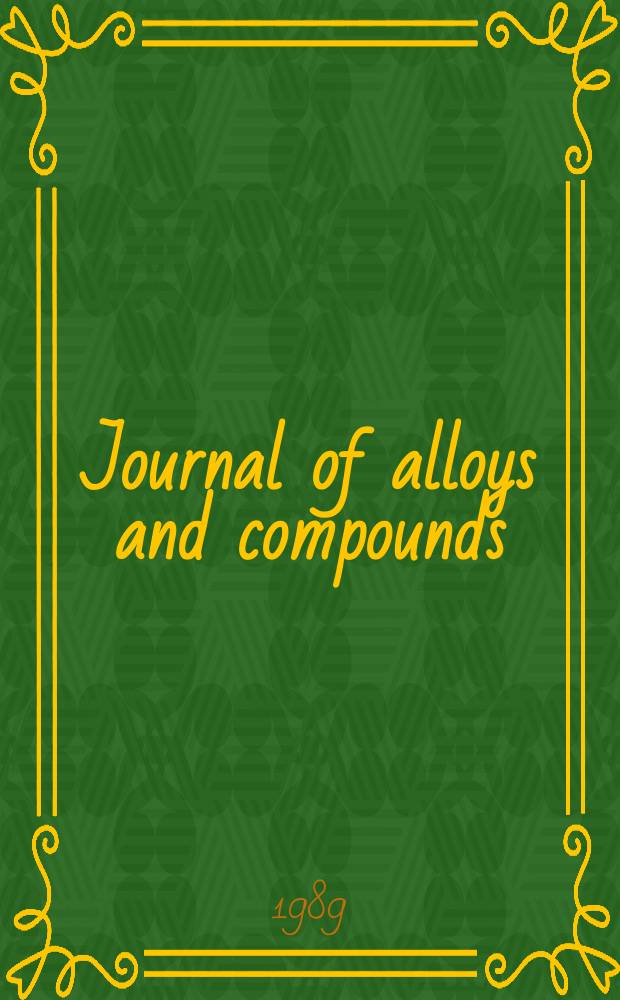 Journal of alloys and compounds : An interdisciplinary j. of materials science and solid-state chemistry and physics. Vol.154, №1 : Dedicated to professor Aldo Iandelli on the occasion of his 75th birthday