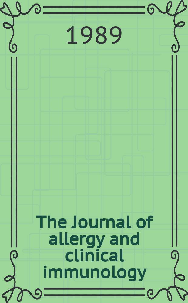 The Journal of allergy and clinical immunology : Including "Allergy abstracts" Offic. organ of Amer. acad. of allergy. Vol.83, №2, pt.2 : Inflammation in asthma