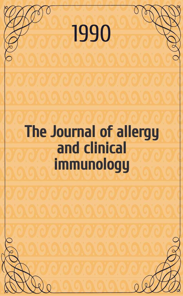 The Journal of allergy and clinical immunology : Including "Allergy abstracts" Offic. organ of Amer. acad. of allergy. Vol.85, №1, pt.2 : Abstracts of papers