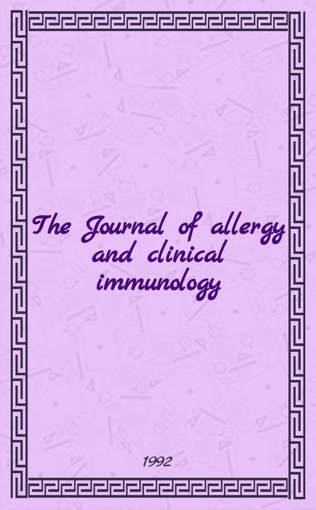 The Journal of allergy and clinical immunology : Including "Allergy abstracts" Offic. organ of Amer. acad. of allergy. Vol.90, №3, pt.2 : Mechanisms, diagnosis, and treatment of sinusitis in children and adults
