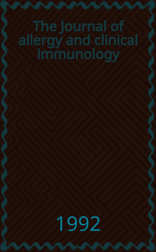 The Journal of allergy and clinical immunology : Including "Allergy abstracts" Offic. organ of Amer. acad. of allergy. Vol.90, №6, pt.2 : Intranasal anticholinergic treatment of nasal disorders