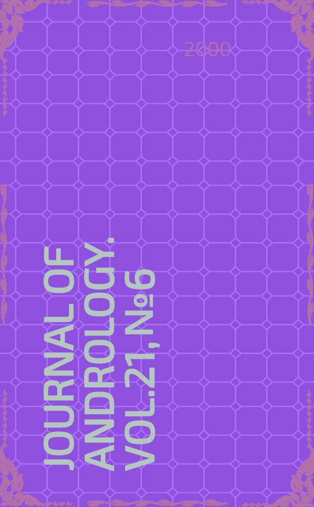 Journal of andrology. Vol.21, №6