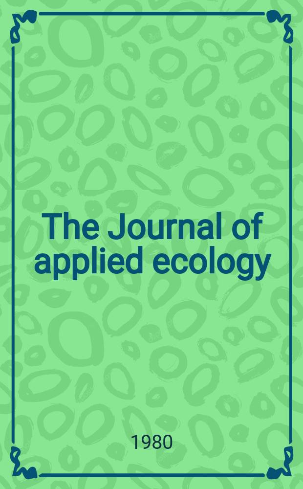 The Journal of applied ecology