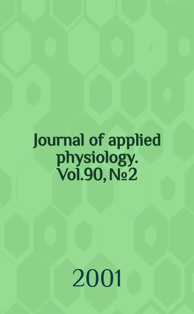 Journal of applied physiology. Vol.90, №2