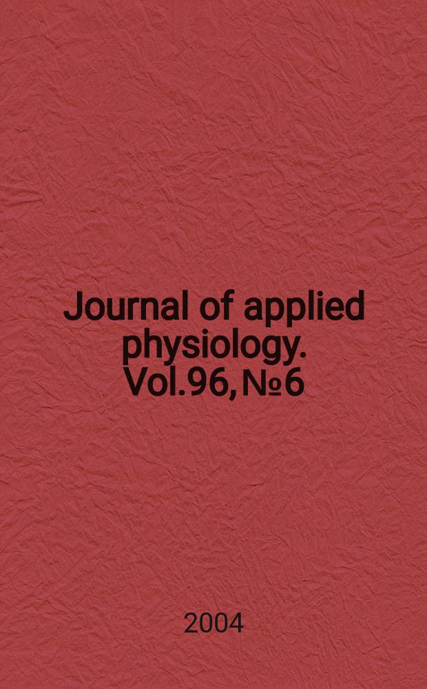 Journal of applied physiology. Vol.96, №6