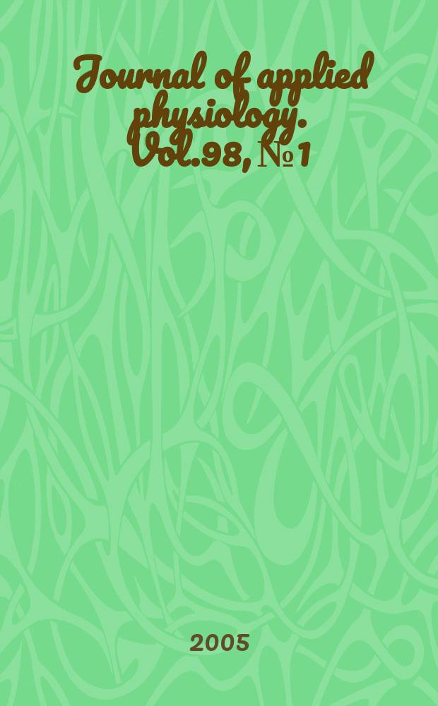 Journal of applied physiology. Vol.98, №1