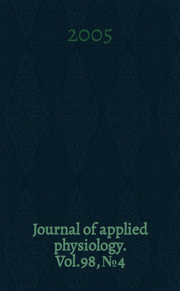 Journal of applied physiology. Vol.98, №4