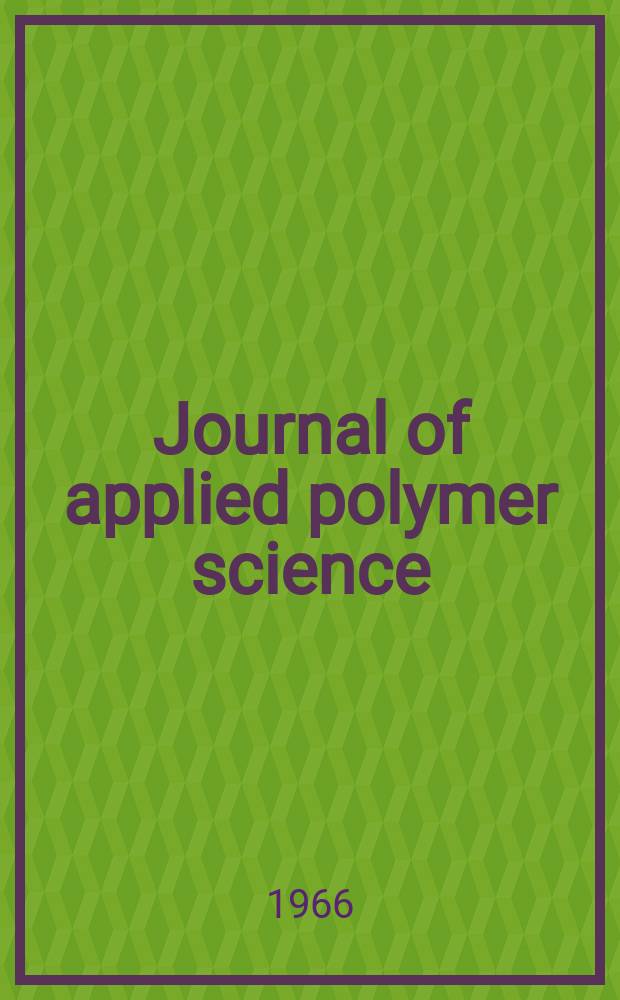 Journal of applied polymer science : Applied polymer symposia. №2 : Thermoanalysis of fibers and fiber - forming polymers