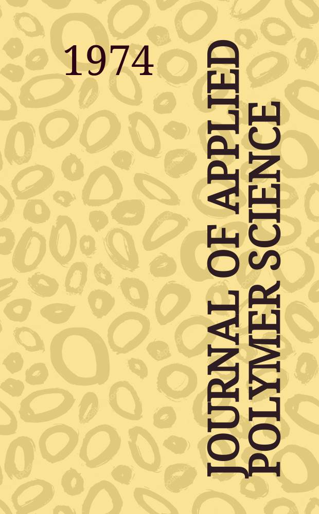 Journal of applied polymer science : Applied polymer symposia. №24 : Technological aspects of the mechanical behavior ...