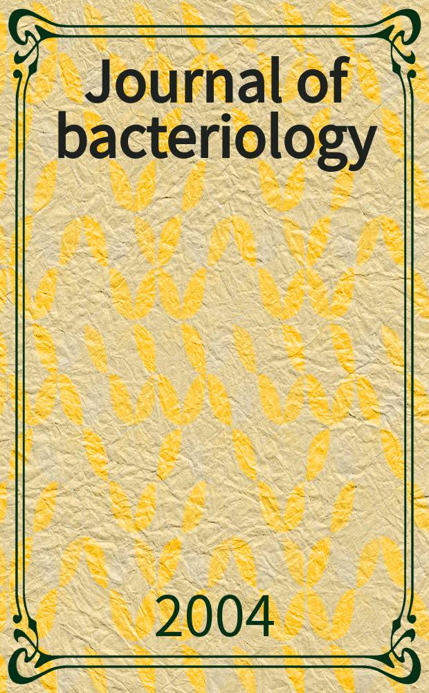 Journal of bacteriology : Offic. organ of the Soc. of Amer. bacteriologists. Vol.186, №4