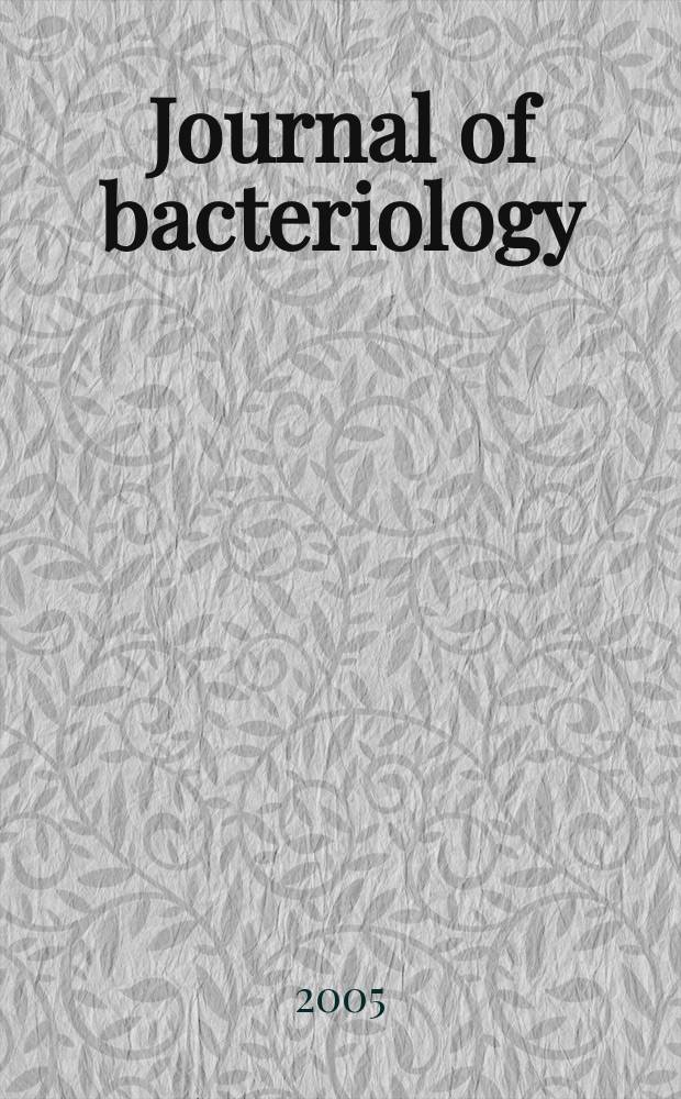 Journal of bacteriology : Offic. organ of the Soc. of Amer. bacteriologists. Vol.187, №3