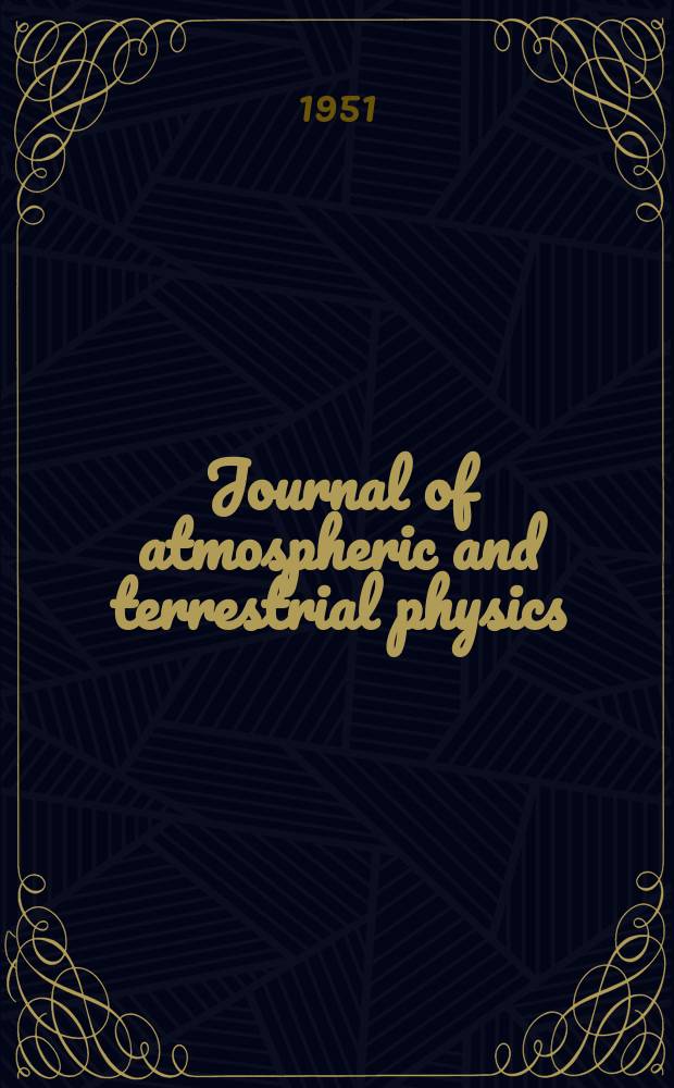 Journal of atmospheric and terrestrial physics