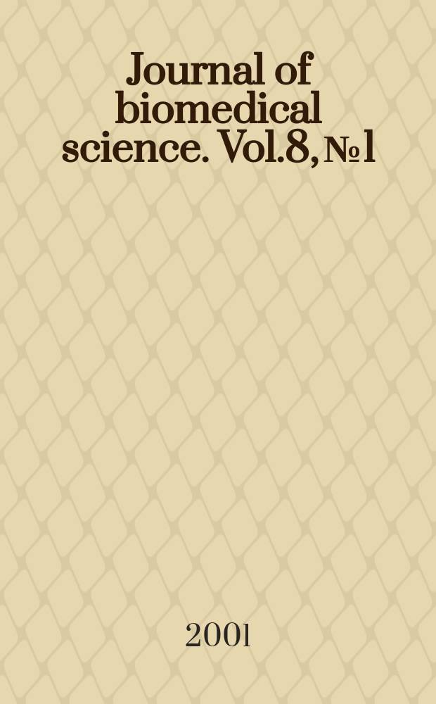 Journal of biomedical science. Vol.8, №1 : Alcohol