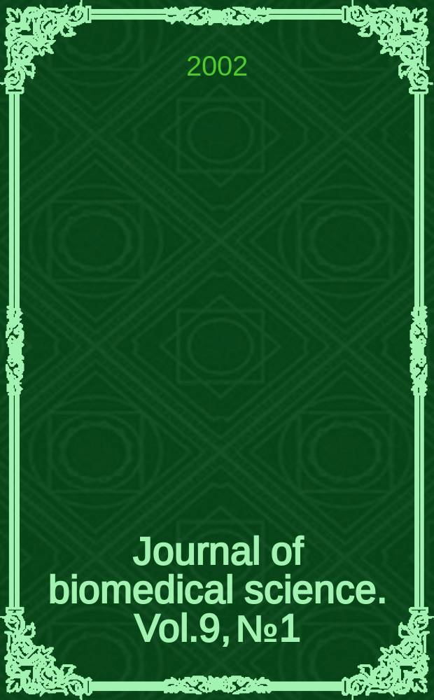 Journal of biomedical science. Vol.9, №1