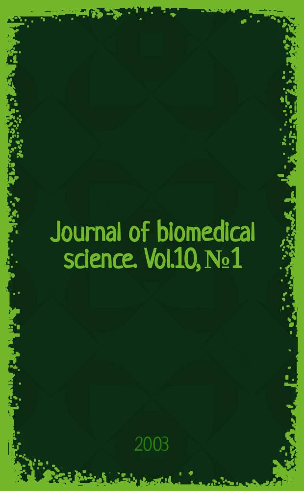 Journal of biomedical science. Vol.10, №1