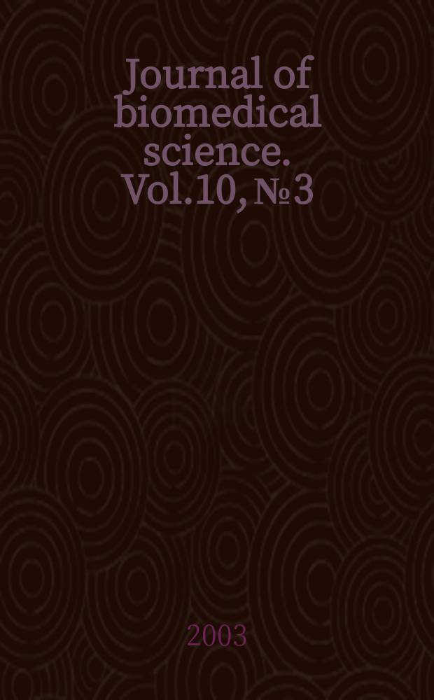 Journal of biomedical science. Vol.10, №3