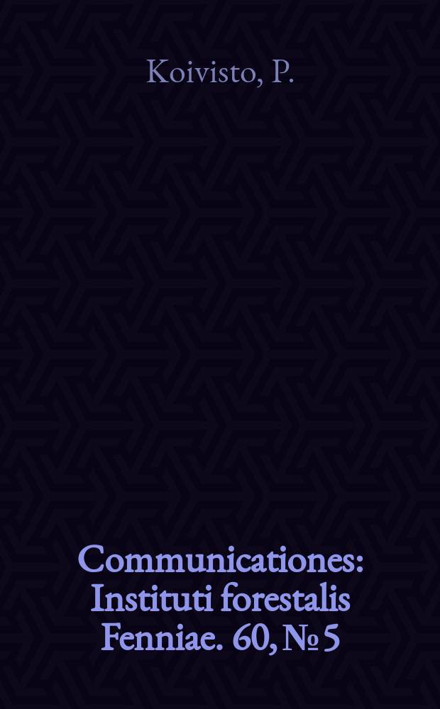 Communicationes : Instituti forestalis Fenniae. 60, №5 : On the systematic error in basal area caused by digression from the survey line