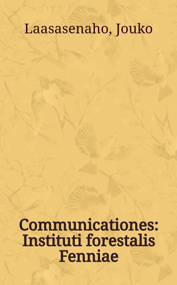 Communicationes : Instituti forestalis Fenniae : Taper curve and volume functions for pine spruce