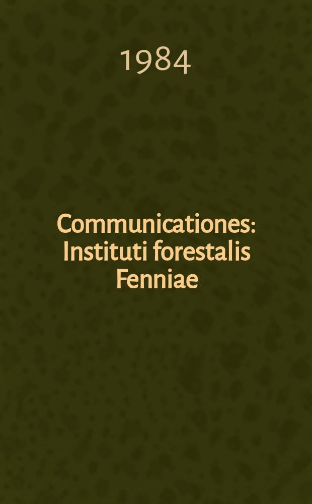 Communicationes : Instituti forestalis Fenniae : Bacteria and their effect on the microflora