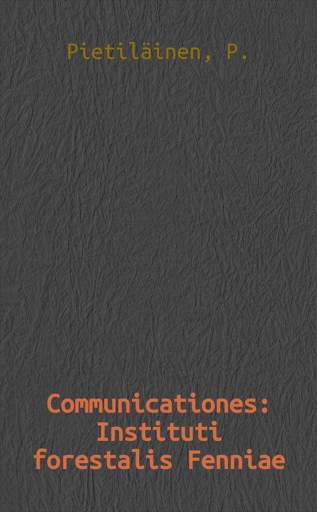 Communicationes : Instituti forestalis Fenniae : Foliarnutriei content and 6-phosphogluconate
