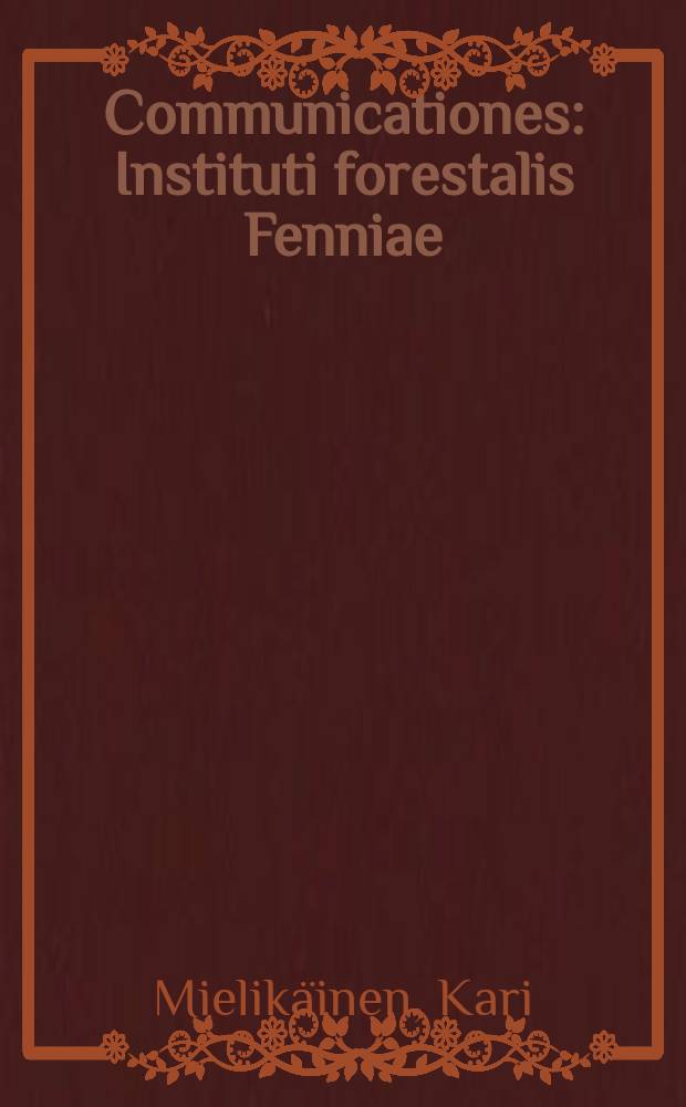 Communicationes : Instituti forestalis Fenniae : Koivusekoituksen vaikutus kuusikon