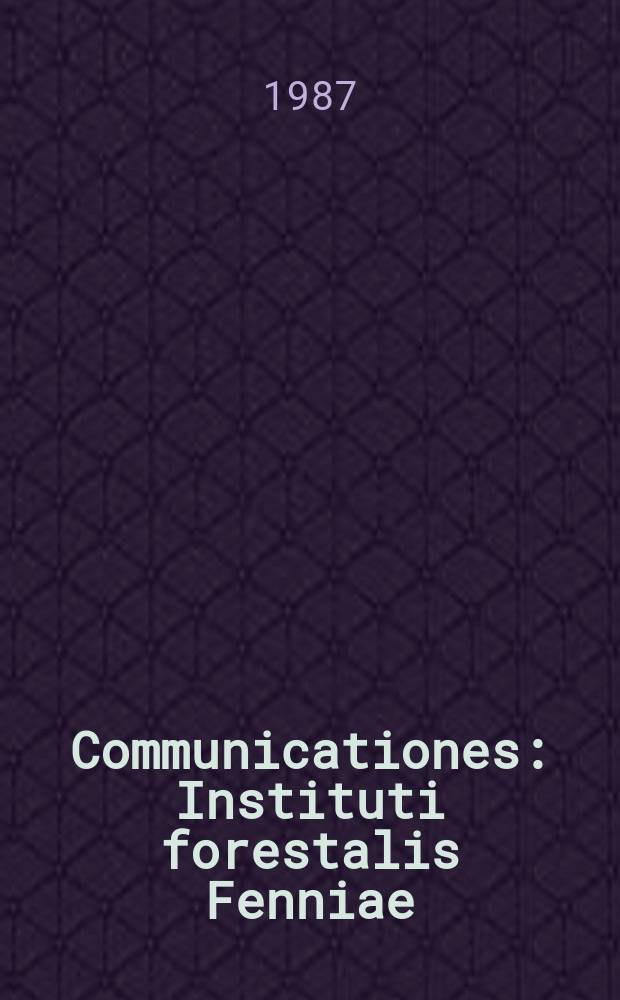 Communicationes : Instituti forestalis Fenniae : Control of Aradus cinnamomeus