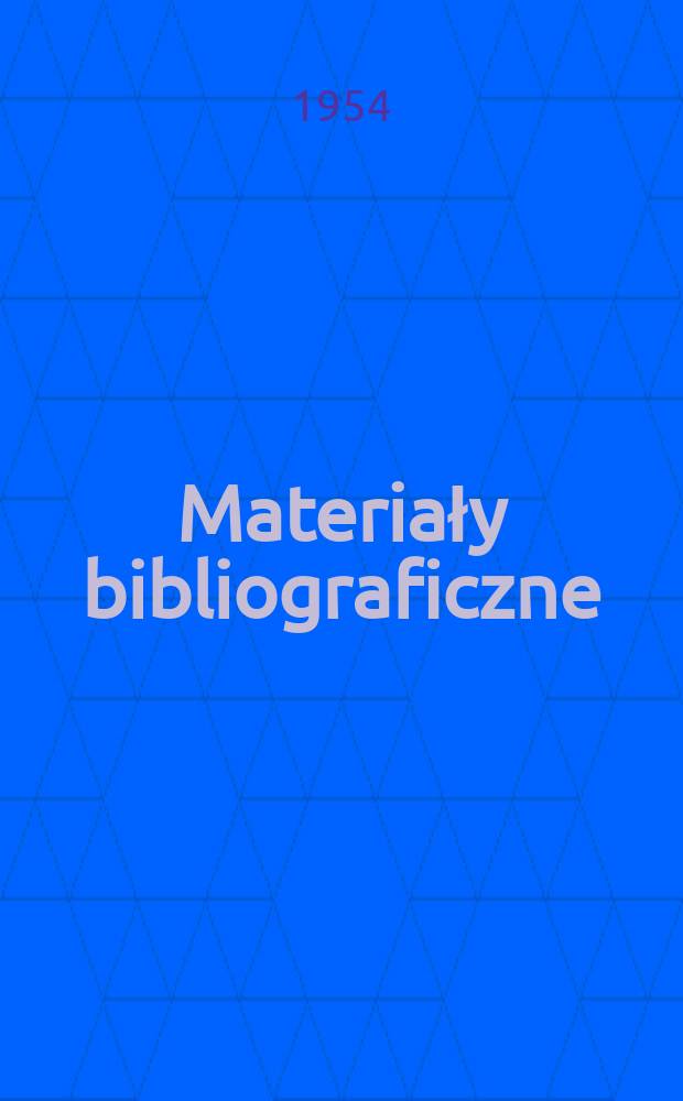 Materiały bibliograficzne