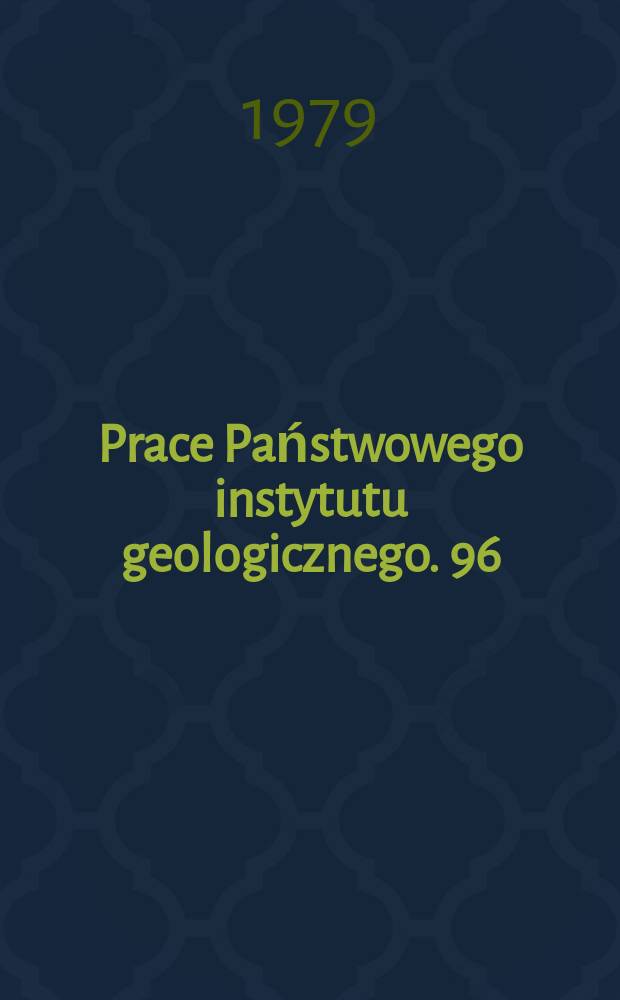 Prace Państwowego instytutu geologicznego. 96 : Budowa geologiczna niecki Szczecińskiej i