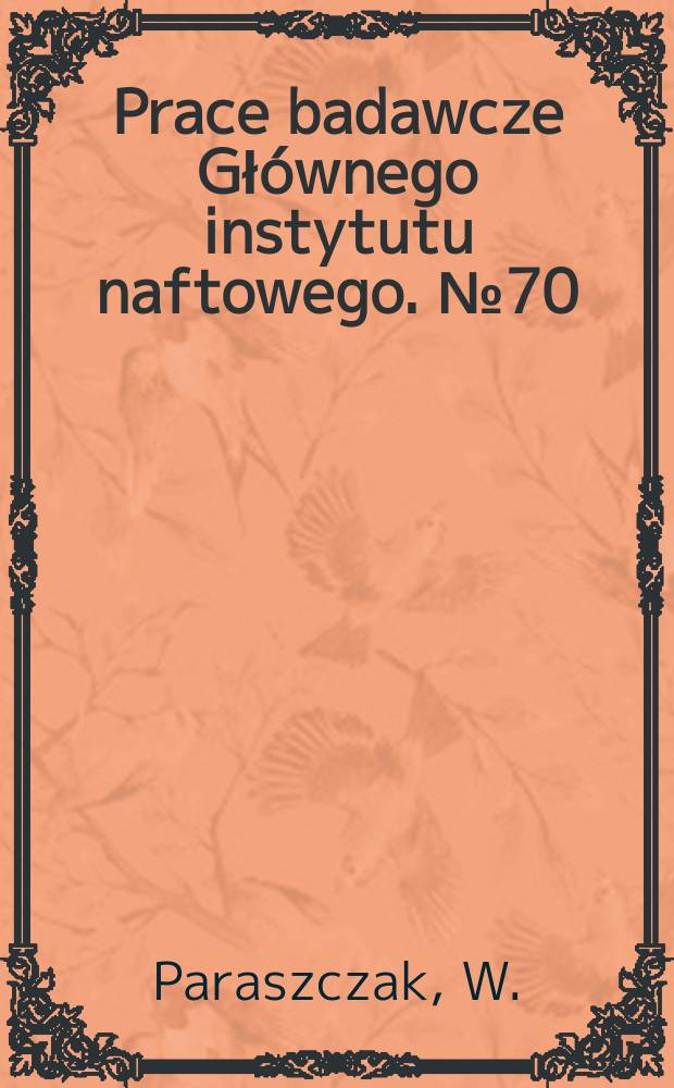 Prace badawcze Głównego instytutu naftowego. №70 : Metody obliczeń wież i masztów