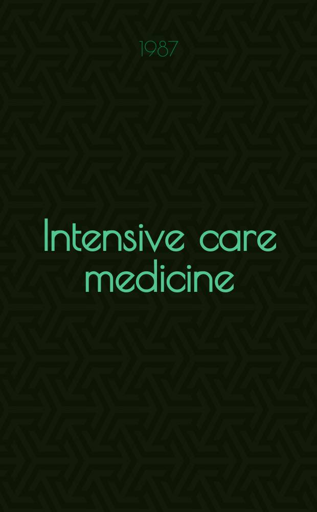 Intensive care medicine : Offic. j. of the Europ. soc. of intensive care medicine