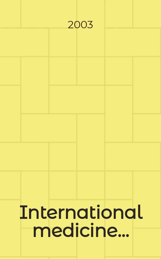 International medicine .. : Section VI of Excerpta medica. Vol.109, №3