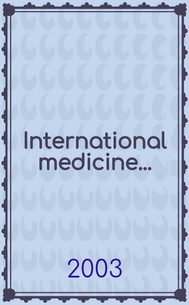 International medicine .. : Section VI of Excerpta medica. Vol.109, №8