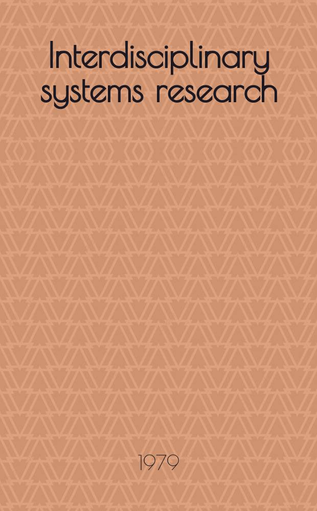 Interdisciplinary systems research : ISR. 68 : Mathematics and the real world