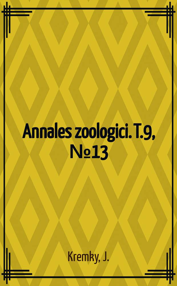Annales zoologici. T.9, №13 : Neotropische Lepidopteren aus der Unterfamilie Pericopsinae (Arctiidae) in der Sammlung des Polnischen zoologischen Staatsmuseums