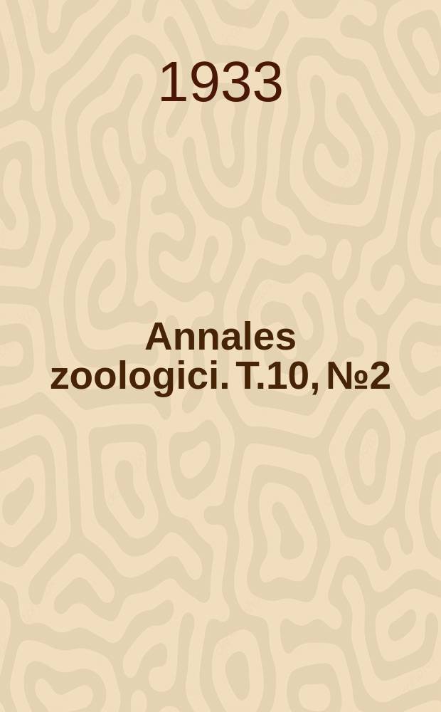 Annales zoologici. T.10, №2 : Beiträge zur Morphologie und geographischen Verbreitung der mitteleuropäischen und mediterranen Arten aus der Subfamilie Cercopinae (Homoptera, Cercopidae)