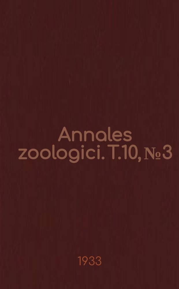 Annales zoologici. T.10, №3 : Über den Bau der Mandibeln bei Daphnia magna Straus