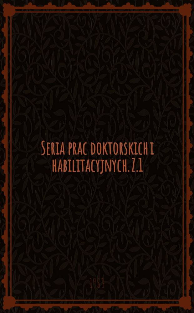 Seria prac doktorskich i habilitacyjnych. Z.1 : Czynniki komunikacji w planowaniu obszarów rekreacji i turystyki