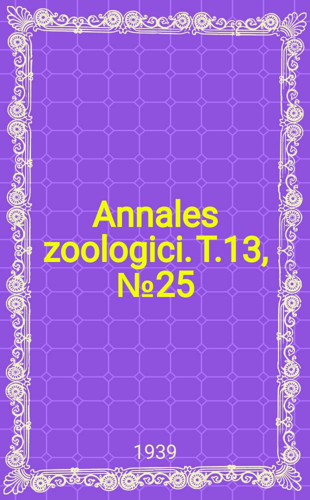 Annales zoologici. T.13, №25 : Eine neue Ichneumoniden-Art (Hymenoptera) aus der Umgegend von Nakto (Pomorze, Polen) nebst ergänzendem Verzeichnis von Ichneumoniden aus jener Gegend