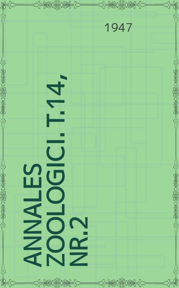 Annales zoologici. T.14, Nr.2 : Essai sur la régénération de la tête chez Physa acuta Drap