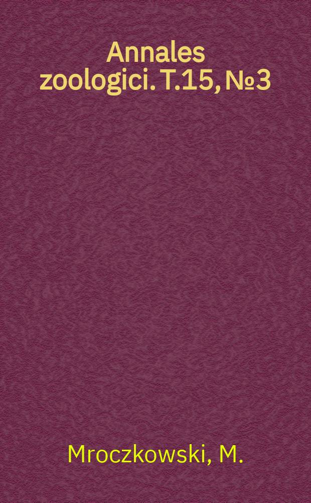 Annales zoologici. T.15, №3 : Contribution to the knowledge of the Dermestidae with description of a new species and new subspecies