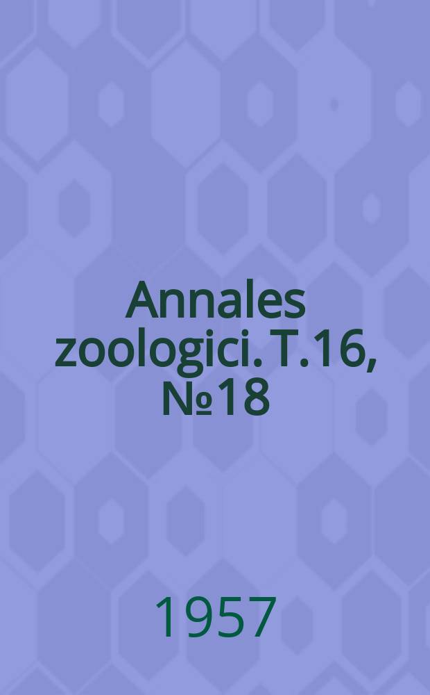 Annales zoologici. T.16, №18 : Eine bemerkenswerte Unterart von Calocoris biclavatus H.S. (Heteroptera, Miridae)