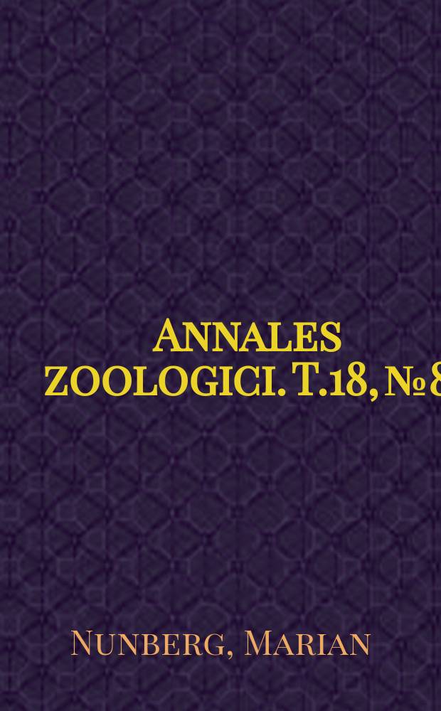 Annales zoologici. T.18, №8 : Eine fossile Kernkäfer-Art aus der Gattung Periommatus Chap. (Platypodidae)
