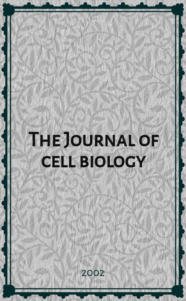 The Journal of cell biology : Formerly the Journal of biophysical and biochemical cytology. Vol.157, №4